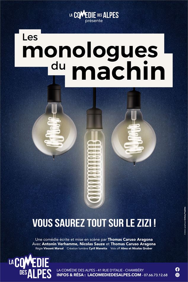 Théâtre : Les monologues du machin_Chambéry - La Comédie des Alpes