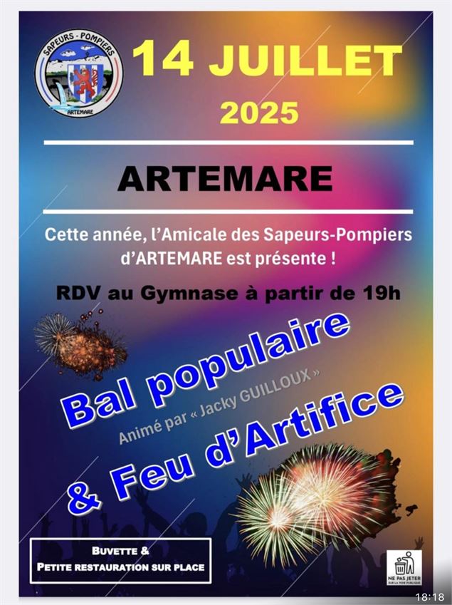 Fête Nationale_Artemare - Amicale des sapeurs Pompiers