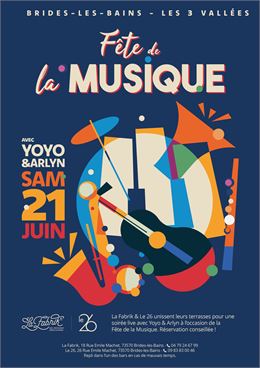 Affiche fête de la musique la Fabrik & le 26 - Théo Chevassu