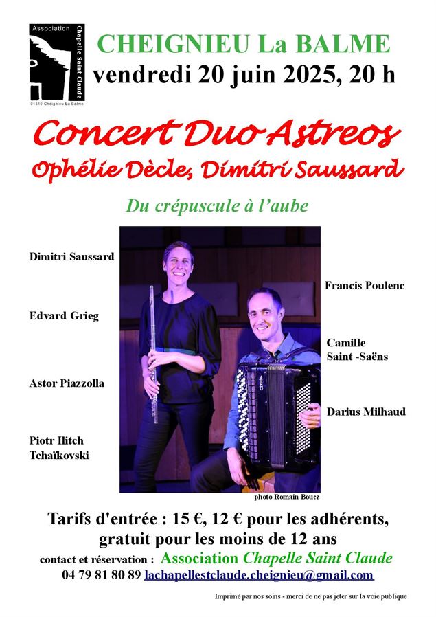 Concert Duo Astreos_Cheignieu-la-Balme - Chapelle Saint Claude