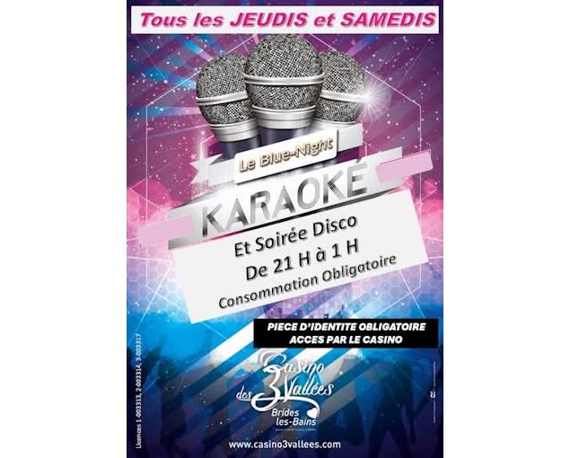 Affiche soirée karaoké - Casino des 3 Vallées