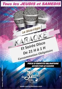 Affiche soirée karaoké - Casino des 3 Vallées