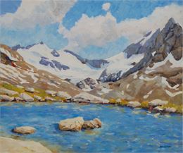 Aquarelle - Lac Vert - Jacques Daugeron