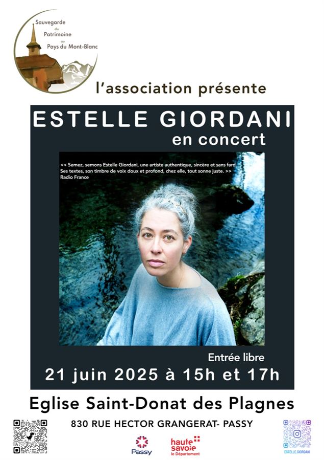 Concert Estelle Giordani à Saint-Donat des Plagnes_Passy - affiche
