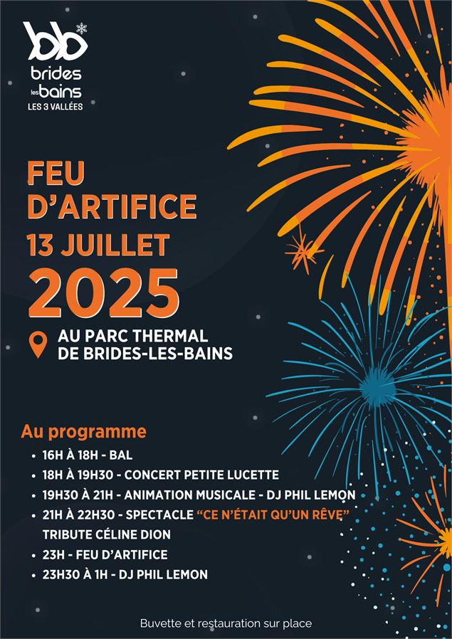 affiche 13 juillet - OT Brides les bains