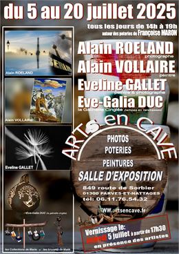 ARTs EN CAVE - Expo Photos, Peinture, Poterie, Artisanat - Pierre MARON