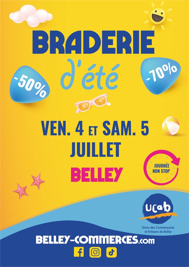 Braderie d'été des commerçants à Belley - ucab