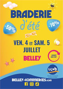 Braderie d'été des commerçants à Belley - ucab