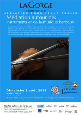 Médiation pour jeune public autour des instruments et de la musique baroque au Centre Culturel de la