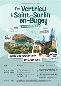 Affiche des 2 visites 2025 - Fanny Bailly - Office de Tourisme des Balcons du Dauphiné