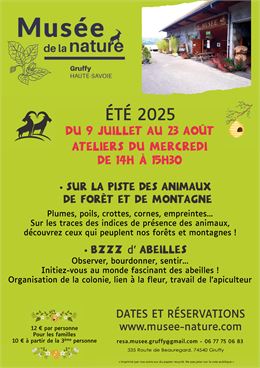Atelier thématique : "Sur la piste des animaux de forêt et de montagne"_Gruffy - Musée de la Nature 