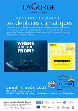 Conférence « Les déplacés climatiques » présentée par Amnesty International au Centre Culturel de la