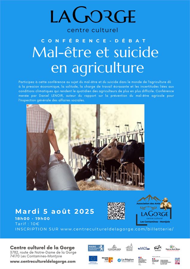Conférence sur le mal être en agriculture par Daniel Lenoir au Centre Culturel de la Gorge_Les Conta