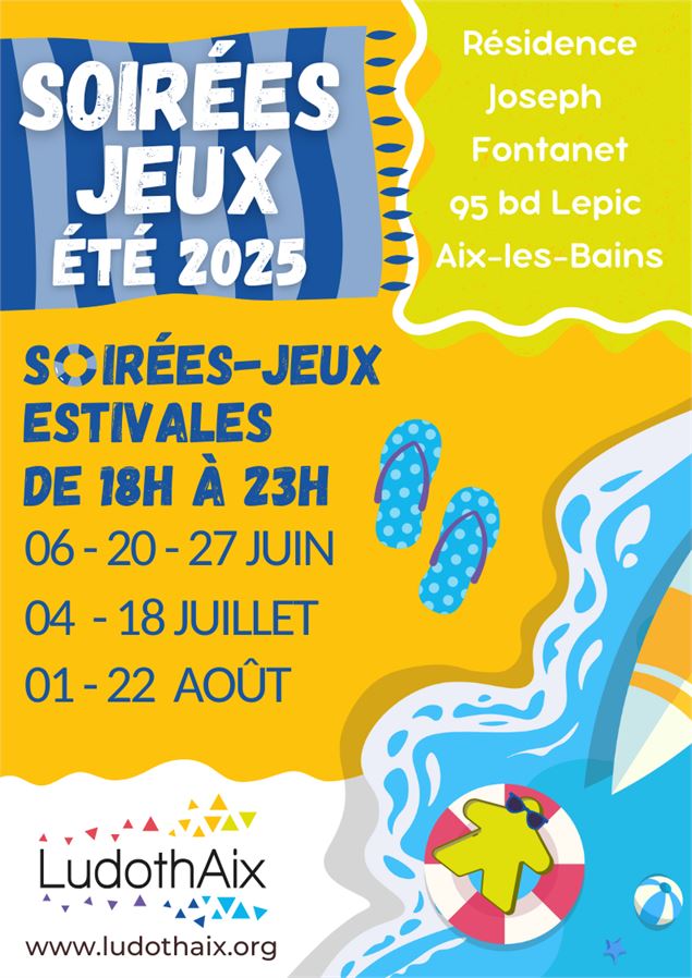 Flyer soirées-jeux été 2025 - LudothAix