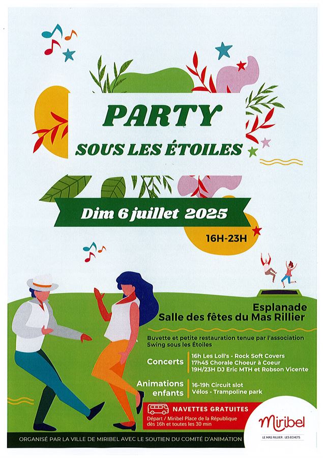 Party sous les Etoiles - Commune Miribel/ Comité des Fêtes/ Asso SSLE