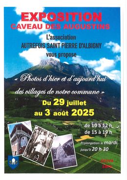 Expositions au caveau des Augustins - Photos Autrefois Saint-Pierre_Saint-Pierre-d'Albigny