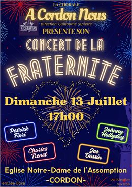 Concert de la fraternité - © A Cordon Nous