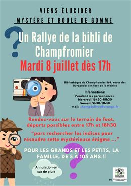 affiche rallye bibli Champfromier - Lau
