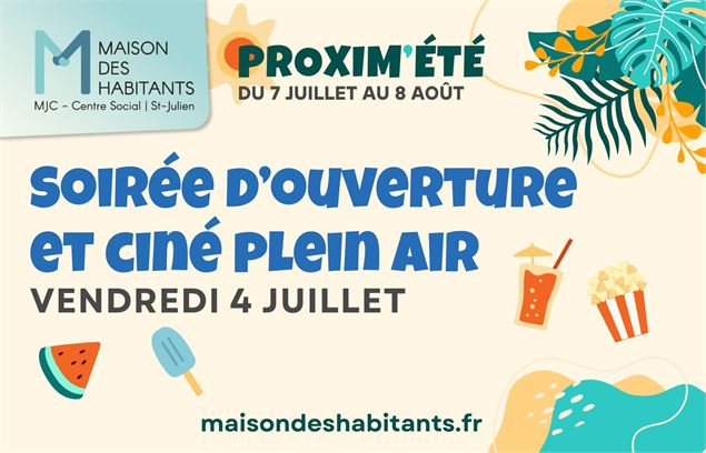 Lancement de la saison Proxim'été et cinéma en plein air - Maison des Habitants