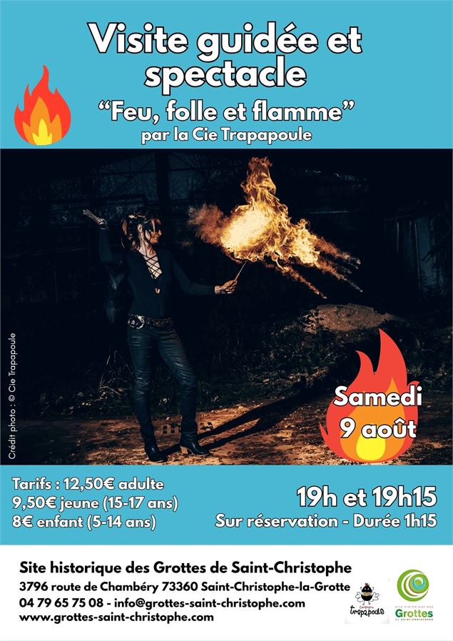 Visite guidée et spectacle de feu - Compagnie Trapapoule
