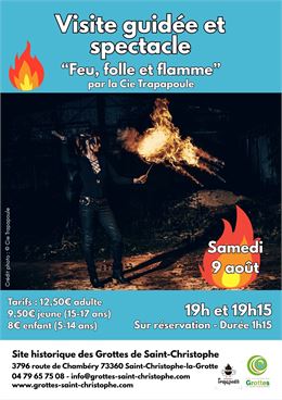 Visite guidée et spectacle de feu - Compagnie Trapapoule