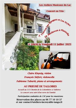 Concert en trio_Talloires-Montmin - Les Ateliers musicaux du lac
