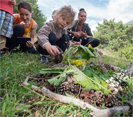 Enfants faisant du land art - D.Cuvelier - OTHMV
