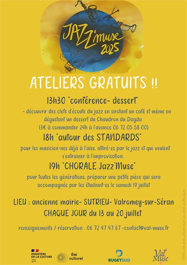 Jazz'Muse - Ateliers gratuits_Valromey-sur-Séran - Val'Muse