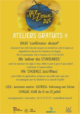Jazz'Muse - Ateliers gratuits_Valromey-sur-Séran - Val'Muse