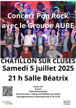 Concert Pop Rock "AUBE"_Châtillon-sur-Cluses