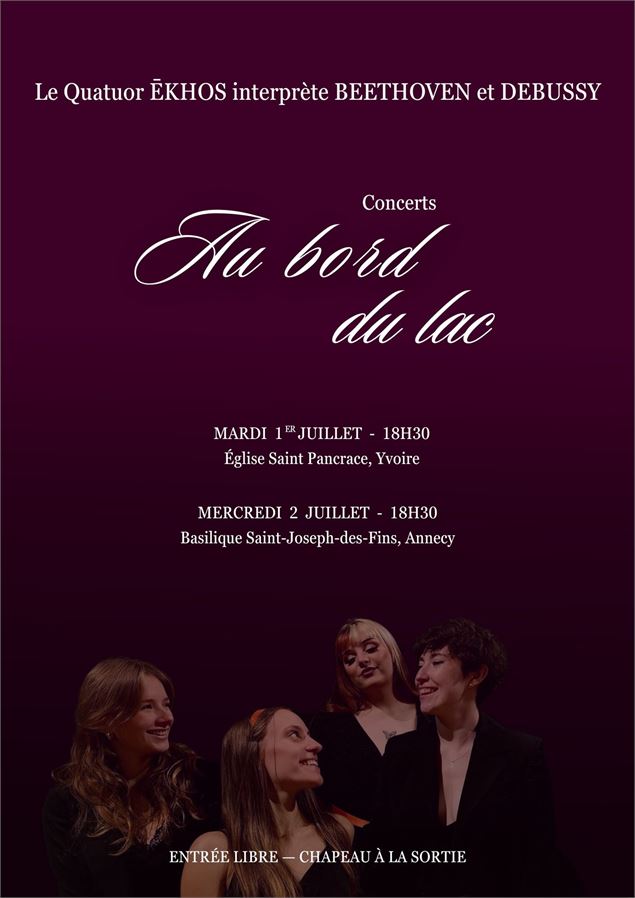 Concert : Au bord du lac - Quatuor Ekhos