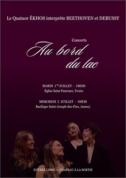 Concert : Au bord du lac - Quatuor Ekhos