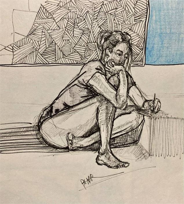 Atelier peinture peinture et dessin avec Somayeh PAKAR_Les Carroz-d'Arâches