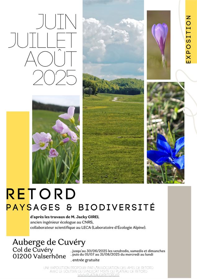 Exposition sur les paysages et la biodiversité du Plateau de Retord - Syndicat Mixte du Plateau de R