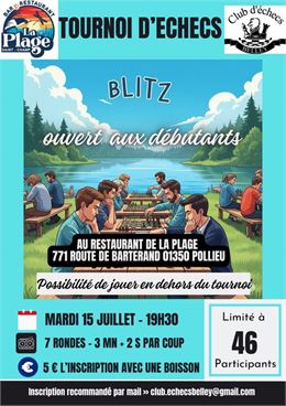 Tournoi d'échecs Blitz_Pollieu - Club Echecs de belley