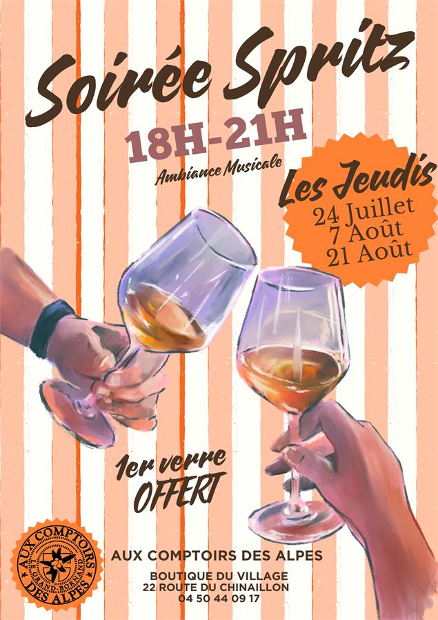 Soirée Spritz Aux comptoirs des Alpes_Le Grand-Bornand - Aux comptoirs des Alpes