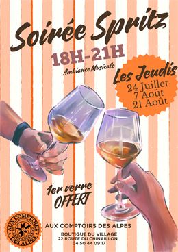 Soirée Spritz Aux comptoirs des Alpes_Le Grand-Bornand - Aux comptoirs des Alpes