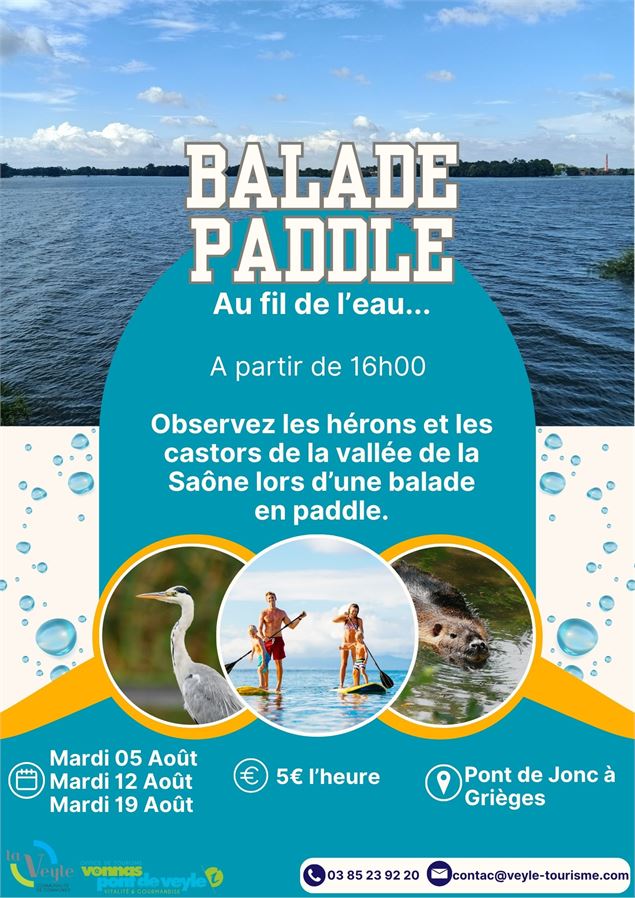 Balade paddle au fil de l'eau_Grièges