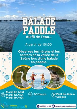 Balade paddle au fil de l'eau_Grièges