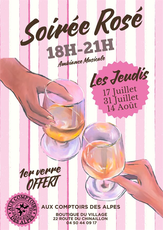 Soirée rosé Aux comptoirs des Alpes_Le Grand-Bornand - Aux comptoirs des Alpes