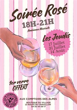 Soirée rosé Aux comptoirs des Alpes_Le Grand-Bornand - Aux comptoirs des Alpes