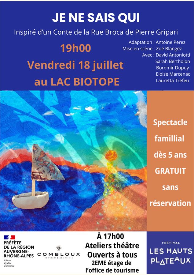 ATELIERS DE THÉÂTRE - Compagnie Les Hauts Plateaux - 18/07_Combloux - La compagnie Les Hauts Plateau