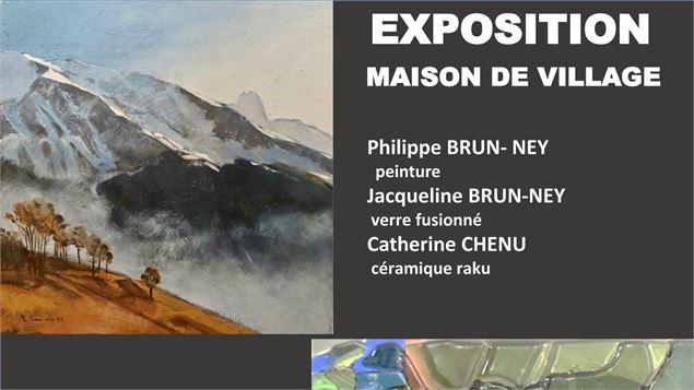Exposition de peintures, de tableaux en verre et de céramiques raku_Argentière