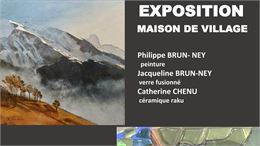 Exposition de peintures, de tableaux en verre et de céramiques raku_Argentière