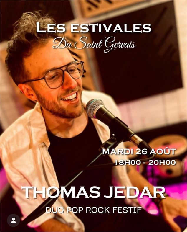 Les Estivales du Saint-Gervais - Concert Thomas Jedar_Saint-Gervais-les-Bains