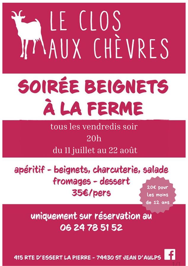 Venez déguster un menu fait maison au Clos aux chèvres les vendredis du 11 juillet au 22 août pendan