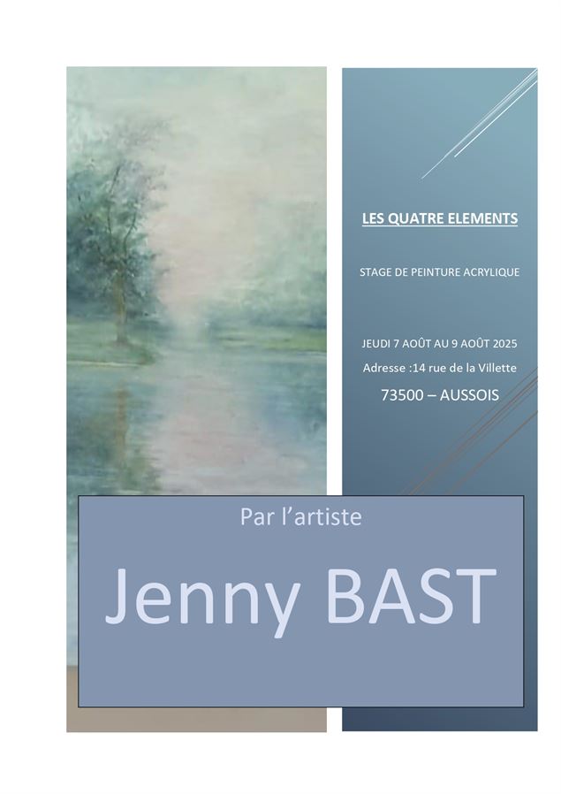 Affiche du stage - Jenny Bast
