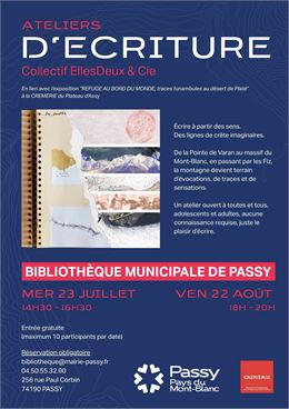 Atelier d'écriture Bibliothèque de Passy - Collectif EllesDeux & Cie