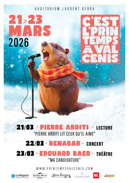Affiche du festival : une marmotte chante devant un micro - OTHMV