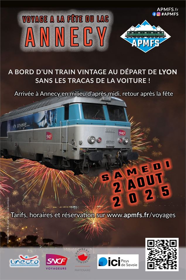 Affiche train historique Fete du Lac d'Annecy 2025 - APMFS